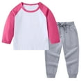 thumbnail image 1 of boys sweatshirt outfits kids 2-Piece fall lightweight raglan Sweatshirt and Jogger pants cotton Sets 4Y, 1 of 3