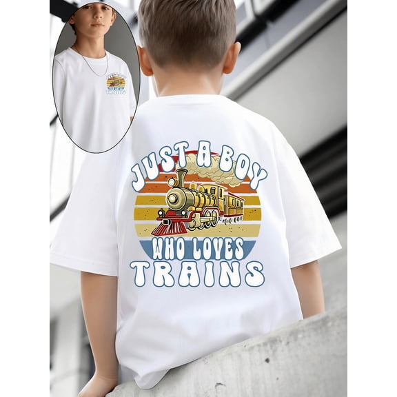 boys t shirts t shirts for kids t shirt for boys boy t shirts printed with just a boy who trains style suitable for boys double sided print summer clothing