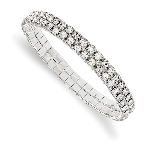 bracelet Adjustable & Stretch Wrap Crystal Round 7 in mm