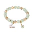 bracelets 2024 New Imitation Jade Butterfly Glass Bracelet Children's