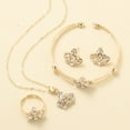 bracelets for women 4PCS Suit Gold Diamond Design Pendant Necklace