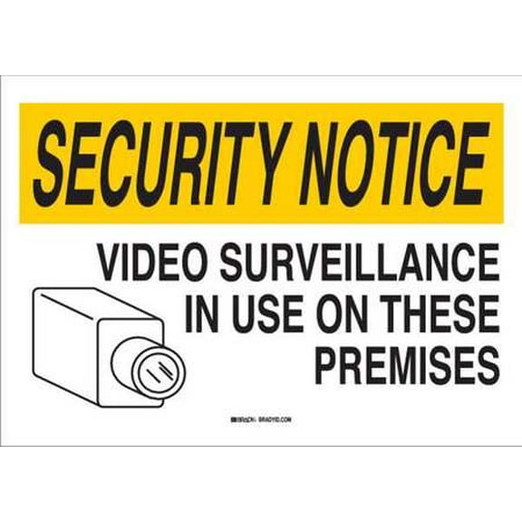 brady 122488 security notice, 10" height x 14" width