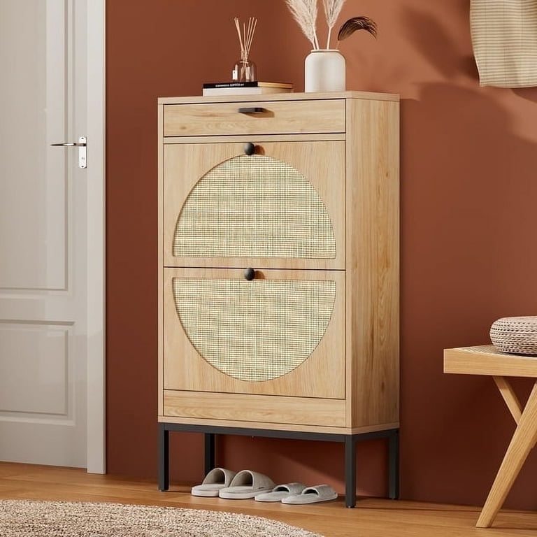 Brafab Shoe Storage Cabinet with 2 Flip Drawers&1