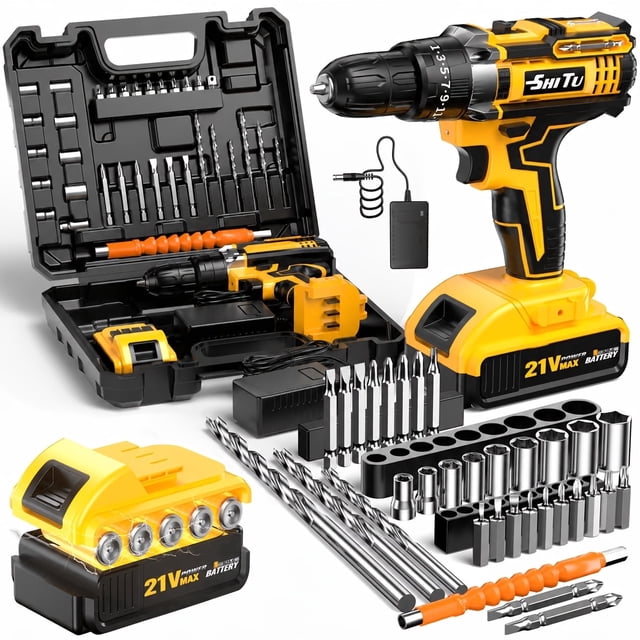 A brand new upgraded impact drill, equipped with multiple sets of drill ...