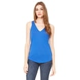 thumbnail image 1 of branded bella + canvas ladies flowy v-neck tank top - red - xl (instant saving 5% & more on min 2), 1 of 2