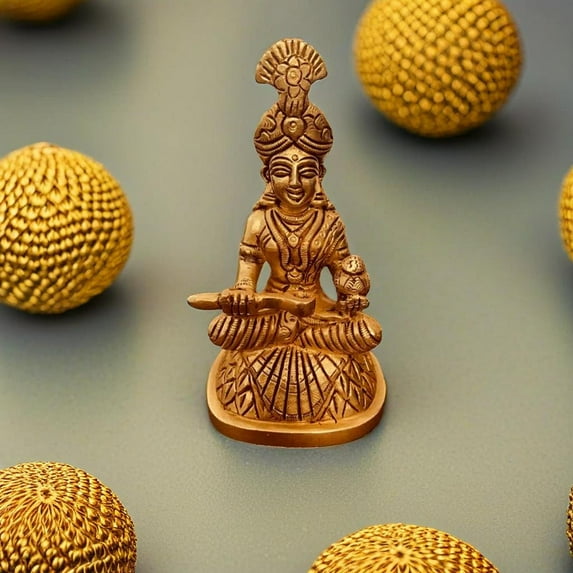 brass Goddess Annapurna Devi Statue for home temple/ gift item