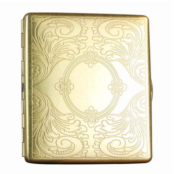 brass creative cigarette holder, cigarette shell metal cigarette box
