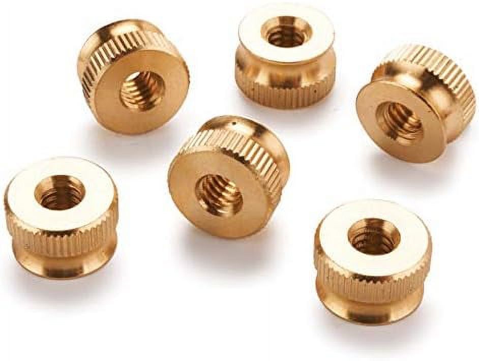 brass knurled thumb nut knobs 1/4” 6pieces
