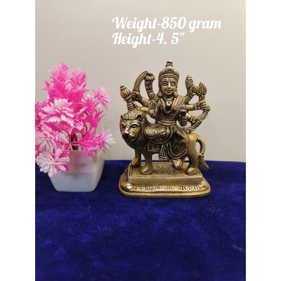 brass small durga statue for home/ office temple