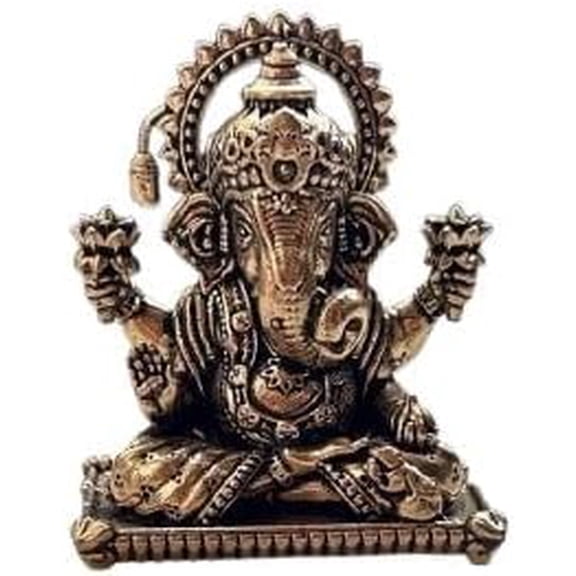 brass small size ganesha statue for home temple/office / gift item