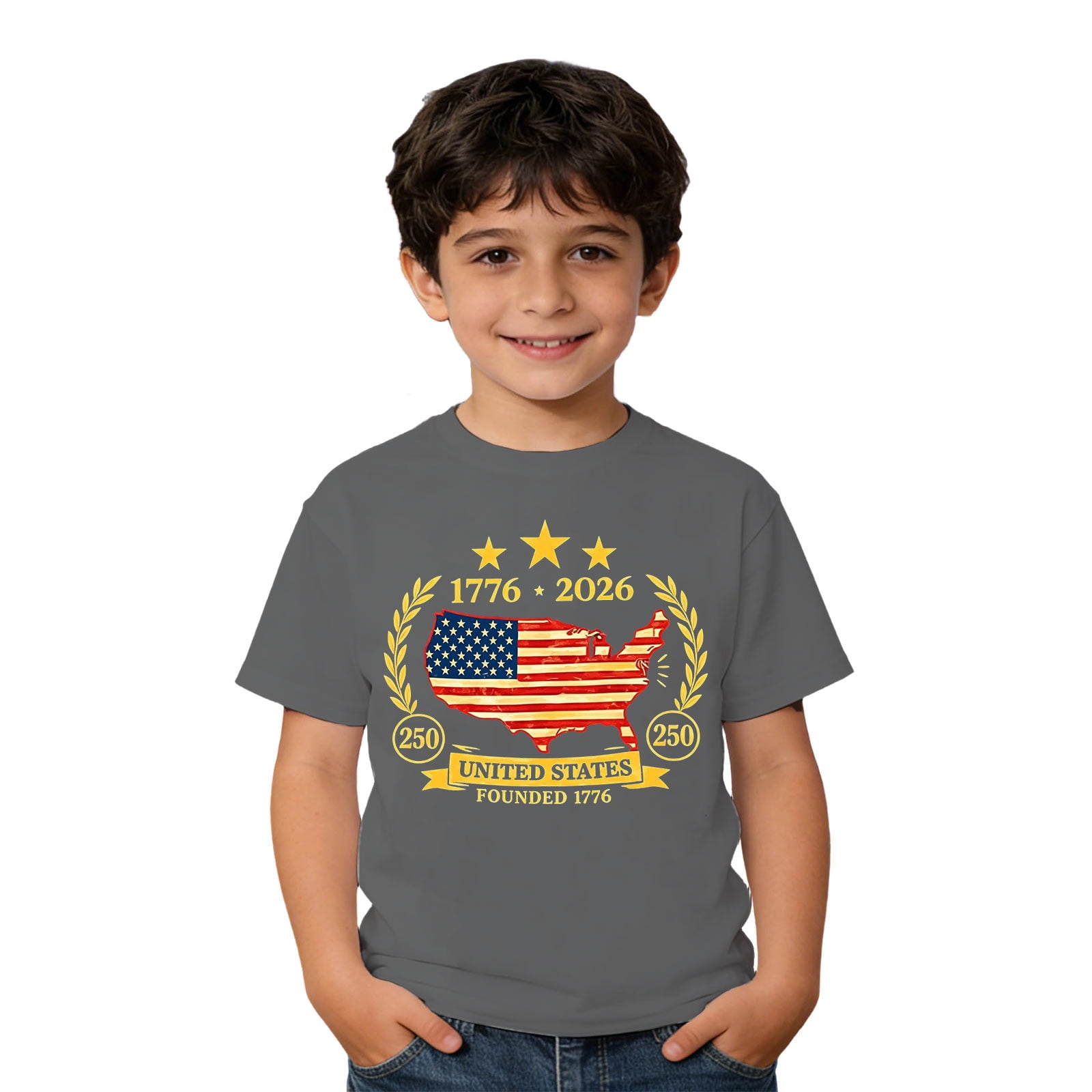 bravefron Boys Patriotic Graphic T-Shirts Kid 4th of July T-Shirts Boys ...