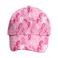 thumbnail image 1 of bravefron Cancer Awareness Gift Cap Washed Distressed Trendy Design Adjustable Baseball Hat for Women Men Friends Family Breathable Lightweight Durable Awareness Cap, 1 of 4