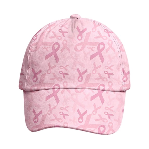 bravefron Cancer Awareness Gift Cap Washed Distressed Trendy Design Adjustable Baseball Hat for Women Men Friends Family Breathable Lightweight Durable Awareness Cap
