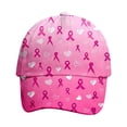 thumbnail image 1 of bravefron Cancer Awareness Gift Cap Washed Distressed Trendy Design Adjustable Baseball Hat for Women Men Friends Family Breathable Lightweight Durable Awareness Cap, 1 of 4