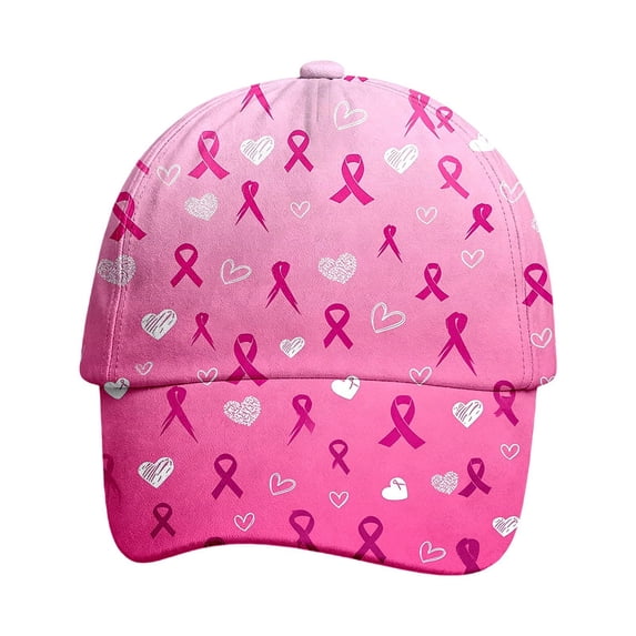 bravefron Cancer Awareness Gift Cap Washed Distressed Trendy Design Adjustable Baseball Hat for Women Men Friends Family Breathable Lightweight Durable Awareness Cap