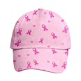 thumbnail image 1 of bravefron Cancer Awareness Gift Cap Washed Distressed Trendy Design Adjustable Baseball Hat for Women Men Friends Family Breathable Lightweight Durable Awareness Cap, 1 of 4