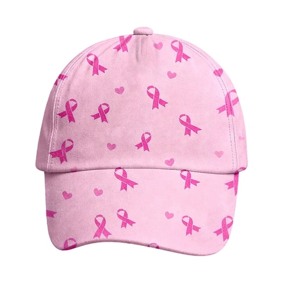 bravefron Cancer Awareness Gift Cap Washed Distressed Trendy Design Adjustable Baseball Hat for Women Men Friends Family Breathable Lightweight Durable Awareness Cap