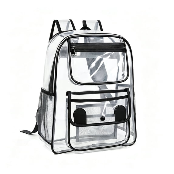 bravefron Clear Backpack Large Capacity Transparent Shoulder Bag Outdoor Travel School Bag