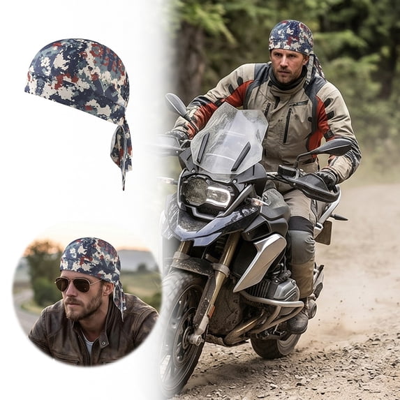 bravefron Cooling Head Scarf Cap Cooling Head Scarf Lightweight Stretch Motorcycle Elastic Bandana Hat for Men Women