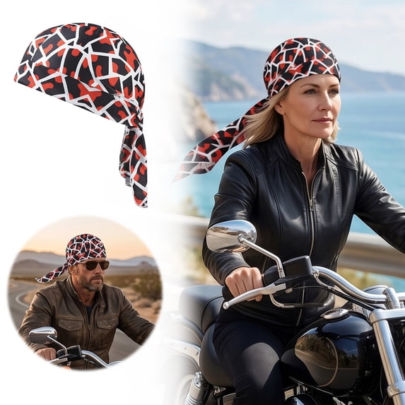 bravefron Cooling Head Scarf Cap Cooling Pirate Head Wrap Elastic Fit Sweat Wicking Elastic Bandana Hat for Men Women