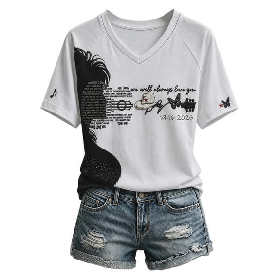 bravefron Dolly Graphic T-shirts Country Music Printed T‑Shirt