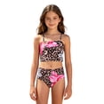 thumbnail image 1 of bravefron Girls Swimsuit One Piece Adjustable Strap Girls Swimwear Skirted and Side Tie Detail Teen Girl Swimsuit 2 piece Size 9-10 Years, 1 of 6