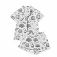 thumbnail image 1 of bravefron Pajama Set for Women Ocean print Short Sleeve Top with Matching Pants Soft Breathable Sleepwear Lounge Wear Cozy Nightwear Pajama Set, 1 of 2