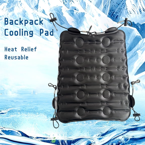 bravefron Refreshing Gel Cooling Mat with Fastening Strap Reusable Portable Ice Rug for Backpack School Walk Travel Cooling Mat