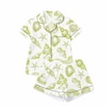 thumbnail image 1 of bravefron Sleepwear Set for Women Silk Short Sleeve Pajama Top with Matching Bottoms Relaxed Fit Soft Cotton Comfortable Nightwear Pajama Set, 1 of 2