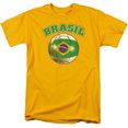 thumbnail image 1 of brazil pride soccer ball flag  adult t-shirt, 1 of 1