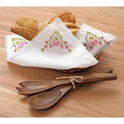 bread & basket cloth 15.7"x15.7" , stamp embroidery cloth, bread cloth