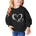 thumbnail image 1 of breaise 2-10Years Toddler Girls Crewneck Sweatshirts Kids Love Heart Print Cotton Pullover Long Sleeve T-Shirts Tops, 1 of 4