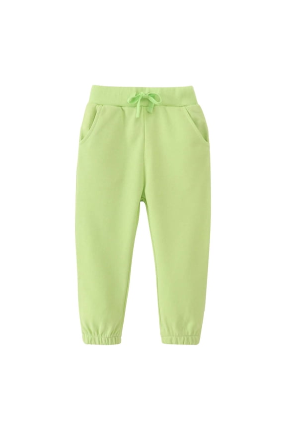 2-8Y Boys Girls Athletic Sweatpants Solid Color Active Drawstring Jogger Pants Basic Track Pants for 2025 items