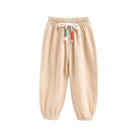 breaise 2-9Years Kids Jogger Pants Boys Sports Cargo Pants Stretch Elastic Waist School Kids Twill Joggers