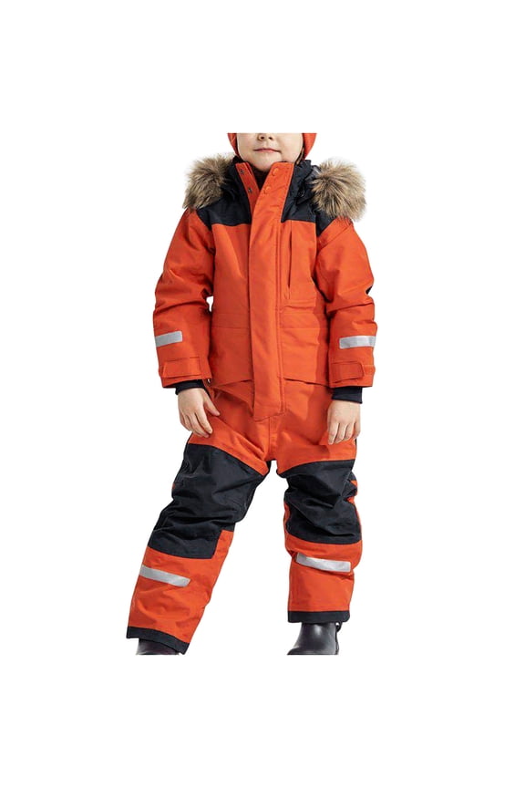 breaise 2-Piece Snowsuit Set for Girls Boys Winter Hooded Puffer Jacket & Snow Bib Pant, Kids Ski Suits Ultralight Outfit