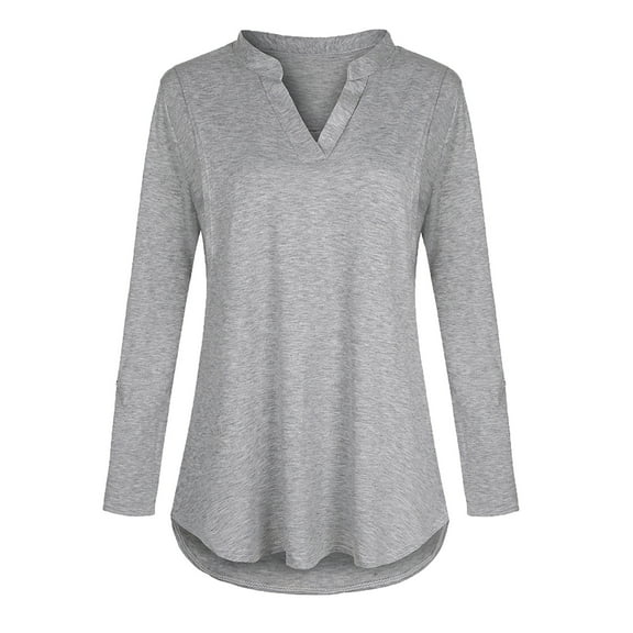 breaise 2025 Nursing Tops - Nursing V-Neck Breastfeeding Shirts - 3/4 Roll Sleeve Blouses Tunic Top for Breastfeeding Moms, 3-in-1 Convertible Maternity Postpartum Shirts