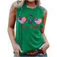 thumbnail image 1 of breaise 4th of July Tank Tops for Women Plus Size Patriotic American Flag Print Tshirts Loose Fit Sleeveless T-shirts Camisole Beach Round Neck Tanks Blouses for Women Business Casual, 1 of 4