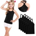 thumbnail image 1 of breaise 5 Pieces Girls Dance Tank Tops Toddler Racerback Sleeveless Top Girl Undershirts for Ballet Gymnastics 12Months-13Years, 1 of 9