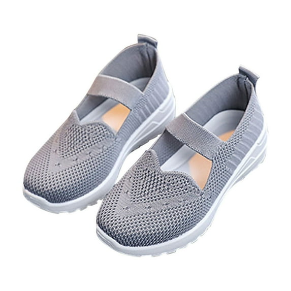 breaise Babay Boys Girls Mary Jane Walking Shoes Comfortable Knit Flats Slip on Dress Shoes Toddler Infant Casual Sneakers with Arch Support