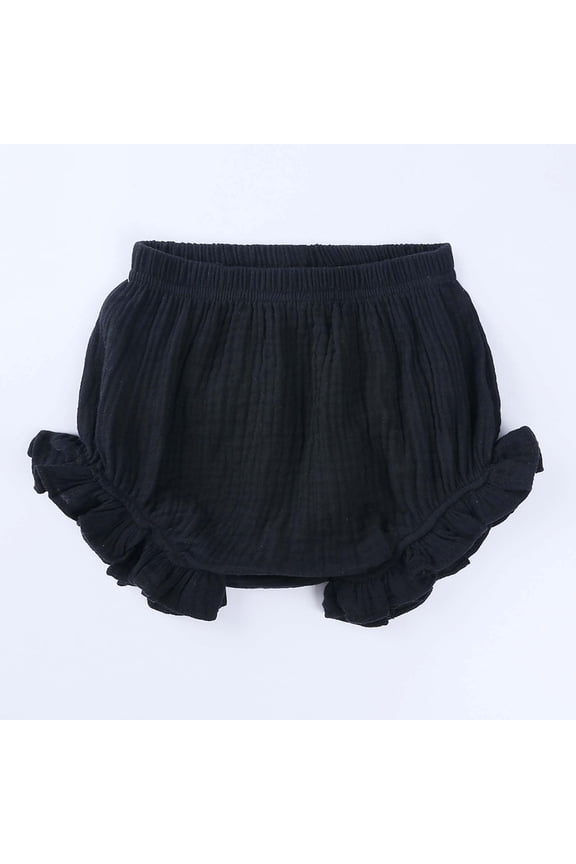 Baby Bloomers for Toddler Girls Newborn Diaper Covers for Girls Cute Cotton Baby Girl Shorts Ruffle Baby Shorts Solid Underwear Newborn