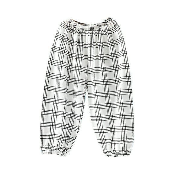 breaise Baby Boys Girls Cotton Trousers Kids Casual Ankle Pants Loose Long Bloomers