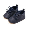 thumbnail image 1 of breaise Baby Boys Girls High Top Ankle PU Leather Sneakers Soft Rubber Sole Infant Newborn Oxford Loafers Anti-Slip Toddler Wedding Uniform Dress Shoes, 1 of 6
