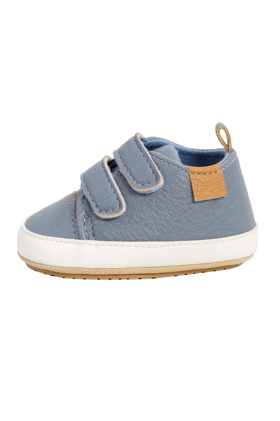 Baby Boys Girls Shoes Non-Slip Rubber Sole High-Top PU Leather Sneakers Infant First Walking Shoes Toddler Shoes Newborn Loafers Flats