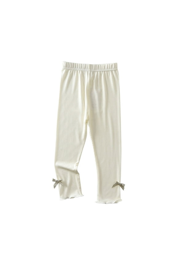 Baby-Girls Infant Footless Tight Summer Leggings with Bow
