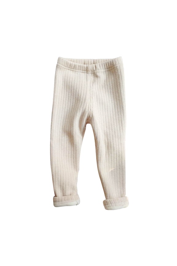 Baby Girls Knit Leggings Toddler Kids Stretch Leggings Thick Thermal Tights Pants Warm Casual Solid Leggings