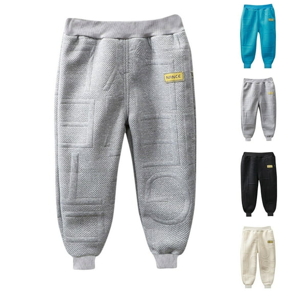 breaise Baby ToddlerJogger Pants Thick Warm Leggings Elastic Waist Cotton Bottom Pants Trousers for Infant Baby and Toddler, Boys, Girls, Unisex
