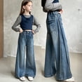 thumbnail image 1 of breaise Baggy Jeans for Girls Baggy Wide Leg Jeans Casual Y2K High Waist Cute Denim Pants Streetwear, 1 of 8