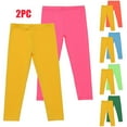 thumbnail image 1 of breaise Basic Cotton Leggings for Girls 2 Pack Solid Stretchy Tights Cozy Pj Pants for Kids, 1 of 3