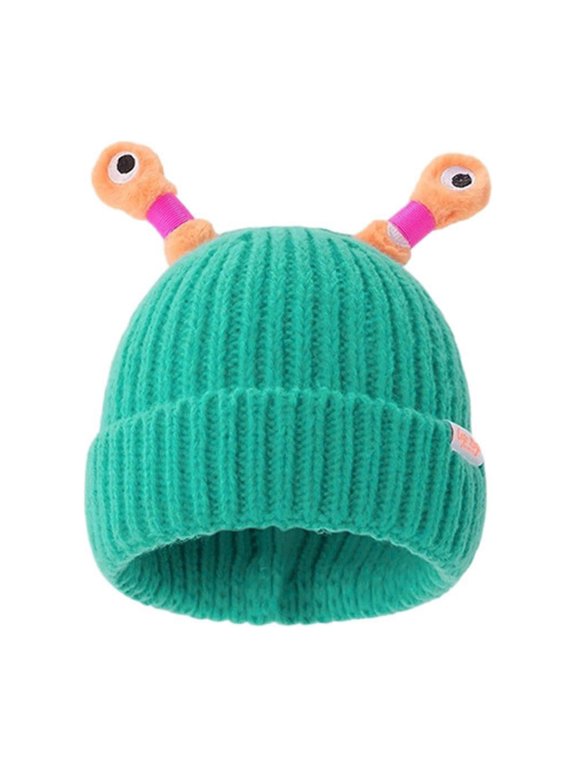 Beanie Hats for Women Novelty Funny Alien Antenna Ribbed Knit Skull Cap Warm Cuffed Winter Headwear Daily Outdoor Cold Weather Gifts