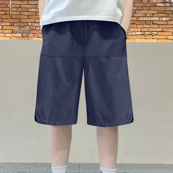 breaise Boys' Athletic Shorts,Boys Summer Shorts Athletic Soccer Shorts Athletic Fitness Gym Sports Workout 5 Inch Shorts with Pockets